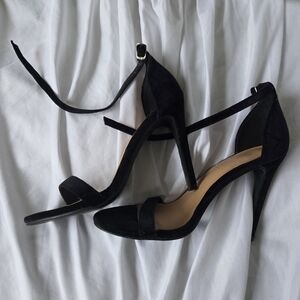 PrettyLittleThing Black Strappy Heels